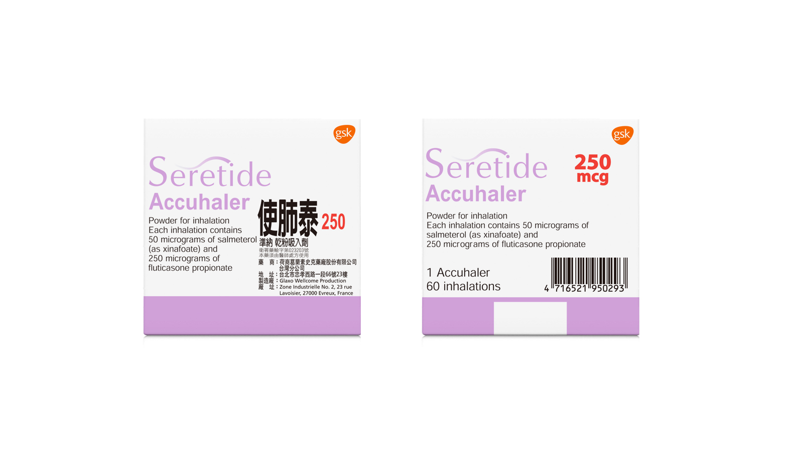 Seretide Accuhaler 250 使肺泰準納 250 | GSK 台灣